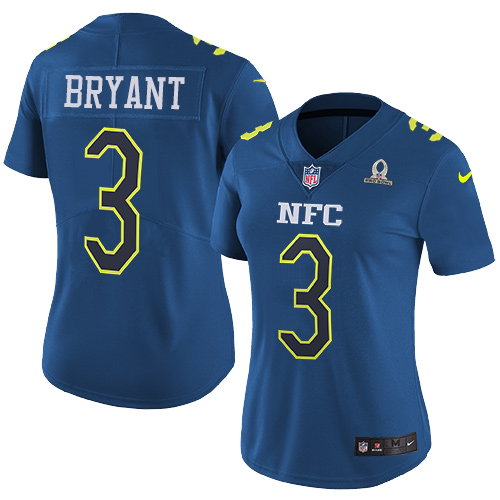 Nike Falcons #3 Matt Bryant Navy Women's Stitched NFL Limited NFC Pro Bowl Jersey